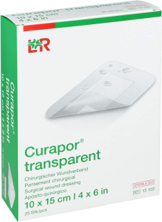 Náplast Curapor Trasnparent 10x15cm sterilní (bal.50ks)